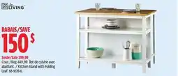 Canadian Tire FOR LIVING Kitchen Island with Folding Leaf offer