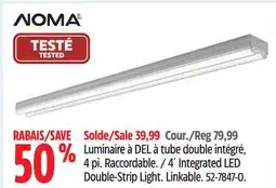Canadian Tire NOMA 4´ Integrated LED Double-Strip Light offer