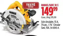 Canadian Tire DEWALT 71⁄4˝ Circular Saw, 15A offer