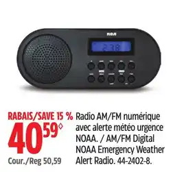 Canadian Tire RCA AM/FM Digital NOAA Emergency Weather Alert Radio offer