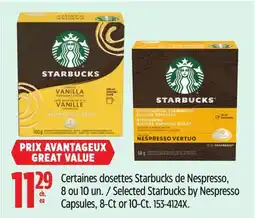 Canadian Tire Selected Starbucks by Nespresso Capsules, 8-Ct or 10-Ct offer