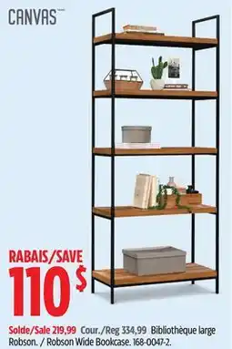 Canadian Tire CANVAS Robson Wide Bookcase offer