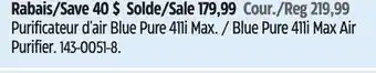 Canadian Tire Blue Pure 411i Max Air Purifier offer