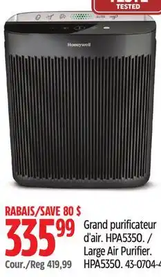 Canadian Tire Honeywell Large Air Purifier offer