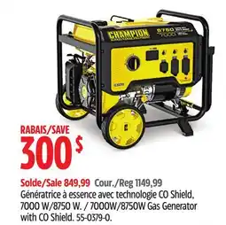 Canadian Tire Champion Power Equipment 7000W/8750W Gas Generator with CO Shield offer