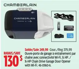 Canadian Tire Chamberlain 1⁄2-HP Chain Drive Garage Door Opener with Wi-Fi offer