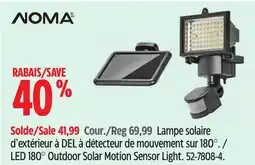Canadian Tire NOMA LED 180° Outdoor Solar Motion Sensor Light offer