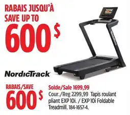 Canadian Tire Nordic Track EXP 10i Foldable Treadmill offer