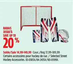 Canadian Tire ELITE Selected Street Hockey Accessories offer