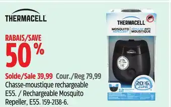 Canadian Tire Thermacell Rechargeable Mosquito Repeller, E55 offer