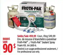 Canadian Tire Froth-Pak Sealant Spray Foam Kit offer