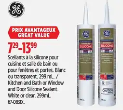Canadian Tire GE Kitchen and Bath or Window and Door Silicone Sealant offer