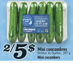 Marché Richelieu Mini cucumbers | Mini cucumbers offer