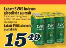 Marché Richelieu LABATT SVNS ALCOOLISÉE AU MALT | LABATT SVNS MALT DRINK offer