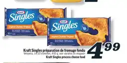 Marché Richelieu KRAFT SINGLES PRÉPARATION DE FROMAGE FONDU | KRAFT SINGLES PROCESS CHEESE FOOD offer