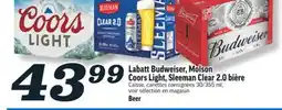 Marché Richelieu LABATT BUDWEISER, MOLSON COORS LIGHT, SLEEMAN CLEAR 2.0 BIÈRE | BEER offer