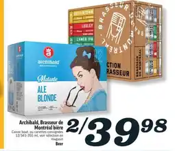 Marché Richelieu Archibald, Brasseur de Montréal bière | Beer offer