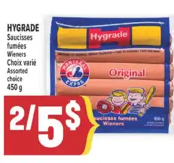 Marché Adonis HYGRADE SAUCISSES FUMÉES | WIENERS offer