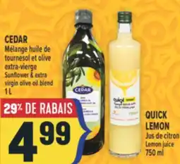 Marché Adonis CEDAR MÉLANGE HUILE DE TOURNESOL ET OLIVE EXTRA-VIERGE | SUNFLOWER & EXTRA VIRGIN OLIVE OIL BLEND offer