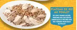 Marché Adonis RIZ AVEC VIANDE HACHÉE, PARFUMÉ AVEC DES ÉPICES ORIENTALES ET DÉCORÉ AVEC DES TENDRES MORCEAUX DE POULET offer