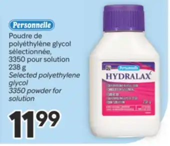 Brunet PERSONNELLE Poudre de polyéthylène glycol sélectionnée, 3350 pour solution offer