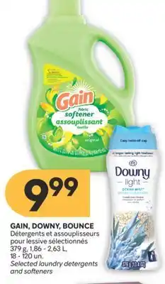 Brunet GAIN, DOWNY, BOUNCE Détergents et assouplisseurs pour lessive sélectionnés offer