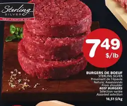 Marches Tradition STERLING SILVER BEEF BURGERS offer
