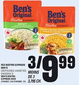 Provigo RIZ BISTRO EXPRESS BEN'S, 240/250 G offer
