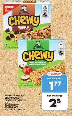 Provigo BARRES GRANOLA CHEWY QUAKER, 120 G offer