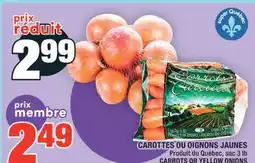 Super C CAROTTES OU OIGNONS JAUNES | CARROTS OR YELLOW ONIONS offer