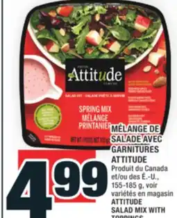 Super C MÉLANGE DE SALADE AVEC GARNITURES ATTITUDE | ATTITUDE SALAD MIX WITH TOPPINGS offer