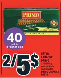 Super C PÂTES LASAGNE PRIMO | PRIMO LASAGNA PASTA offer