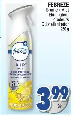 Jean Coutu FEBREZE Mist Odor eliminator offer