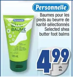 Jean Coutu Personnelle Selected shea butter foot balms offer