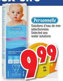 Jean Coutu Personnelle Selected sea water solutions offer