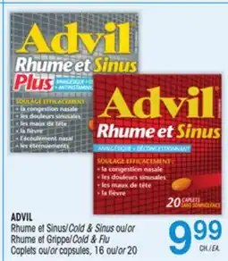 Uniprix ADVIL Rhume et Sinus/Cold & Sinus ou/or Rhume et Grippe/Cold & Flu Caplets ou/or Capsules offer