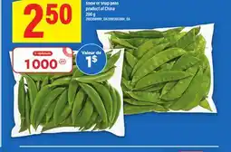 Maxi Chine snow or snap peas offer