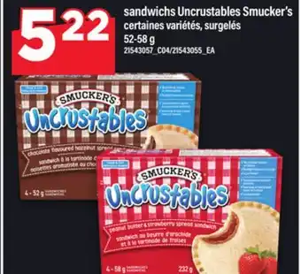 Maxi SANDWICHS UNCRUSTABLES SMUCKER'S offer