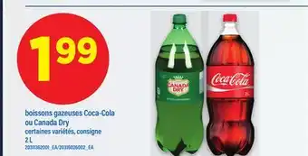 Maxi BOISSONS GAZEUSES COCA-COLA OU CANADA DRY offer