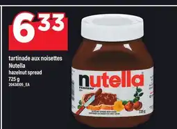 Maxi TARTINADE AUX NOISETTES NUTELLA, 725 G offer