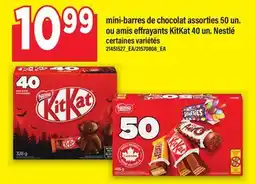 Maxi MINI-BARRES DE CHOCOLAT ASSORTIES 50 UN. OU AMIS EFFRAYANTS KITKAT 40 UN. NESTLÉ offer