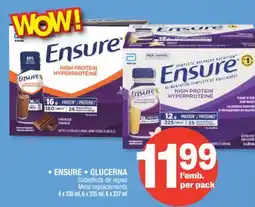 Jean Coutu ENSURE, GLUCERNA Meal replacements offer
