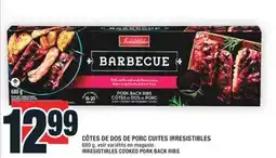 Super C CÔTES DE DOS DE PORC CUITES IRRESISTIBLES | IRRESISTIBLES COOKED PORK BACK RIBS offer