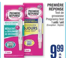 Jean Coutu PREMIÈRE RÉPONSE Pregnancy test offer
