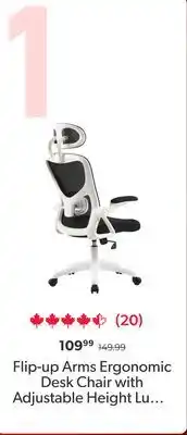 Shopper+ Flip-up Arms Ergonomic Desk Chair with Adjustable Height Lu offer