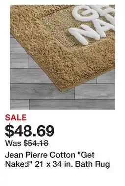 Bed Bath & Beyond Jean Pierre Cotton Get Naked 21 x 34 in. Bath Rug offer