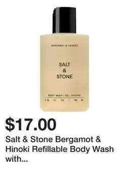 Sephora Salt & Stone Bergamot & Hinoki Refillable Body Wash with Niacinamide + Probiotic offer