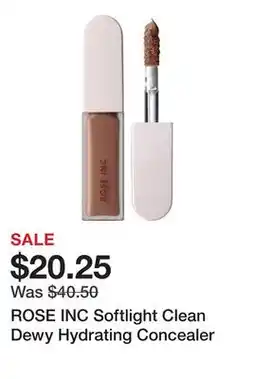 Sephora ROSE INC Softlight Clean Dewy Hydrating Concealer offer