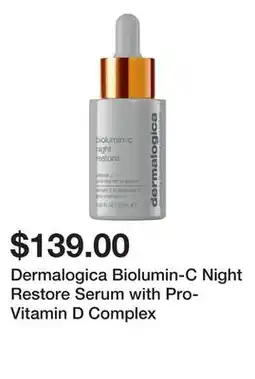 Sephora Dermalogica Biolumin-C Night Restore Serum with Pro-Vitamin D Complex offer