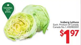 Walmart Iceberg Lettuce offer